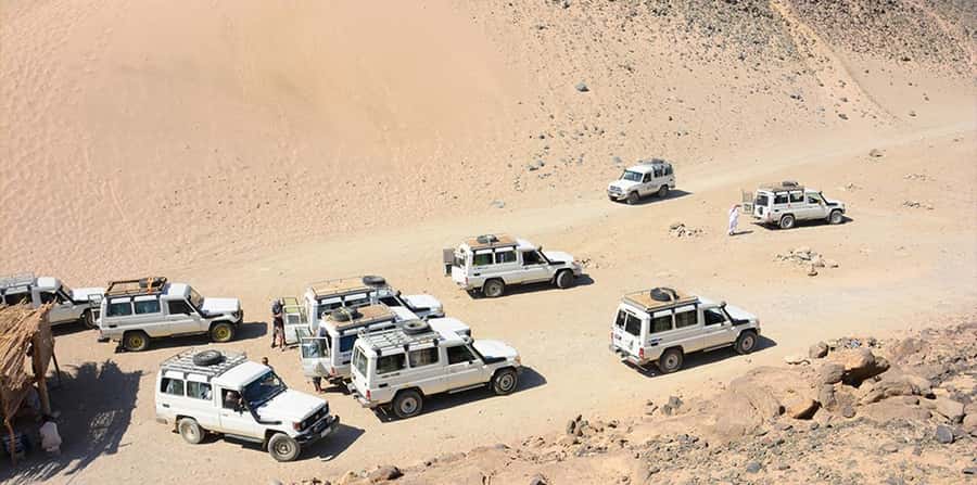 Hurghada: Safari Jeep, Buggy, Camel, Quad, Bedouin Dinner - Six hours of desert action for $40