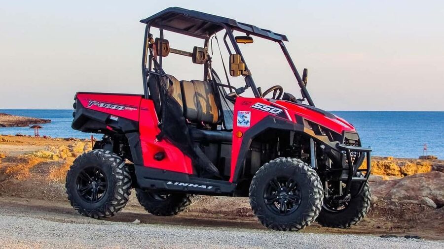 Hurghada: Sea and Mountains Quad or Buggy Family Tour - The sea stop and panorama view