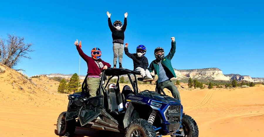 Kanab: Peek-a-Boo Slot Canyon ATV Self-Driven Guided Tour - Driving your own Polaris UTV across sandy trails