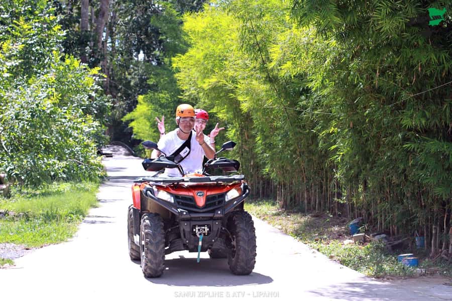 Koh Samui: ATV And Zipline Experience with Transfer - Riding the ATV through Lipa Noi