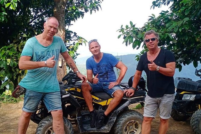 Koh Samui ATV Safari 2 Hours Tour (Jungle Ride, Mountain Viewpoint, Waterfall) - Lamai Viewpoint and the view toward Koh Phangan