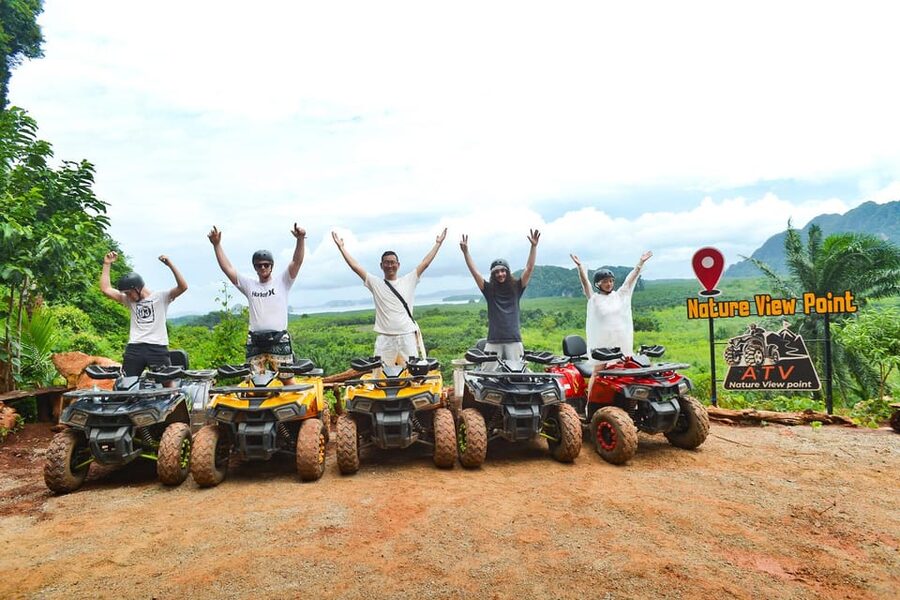 Krabi: Nature View Point Off-Road ATV Adventure - Forest tracks, rubber trees, and working farmland
