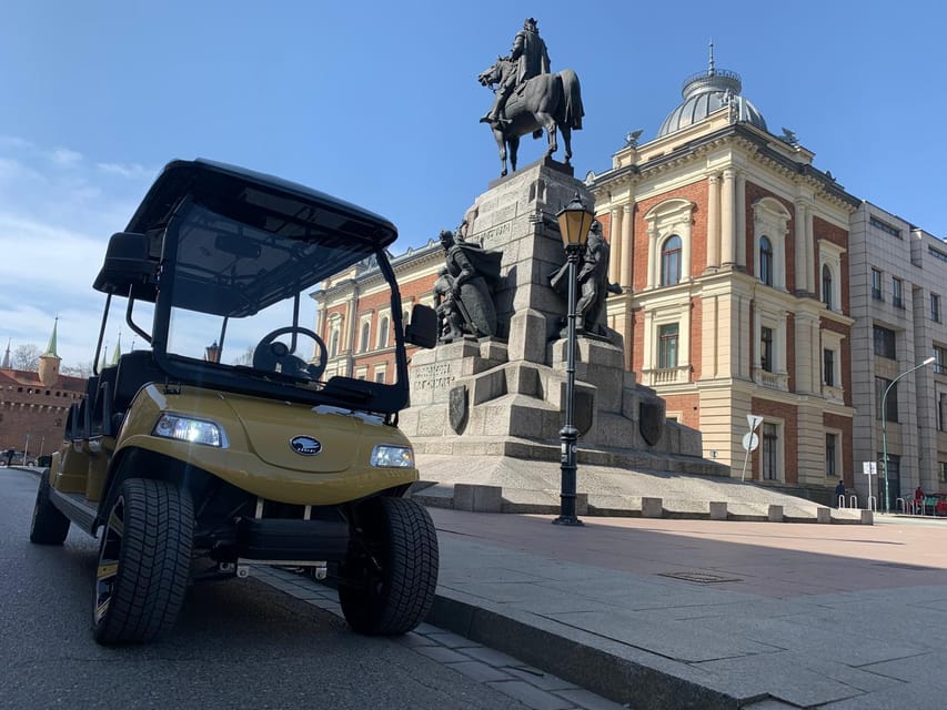 Krakow: Old Town City Sightseeing Tour Eco Buggy Golf Cart - City walls, Barbican, and Jan Matejko Square