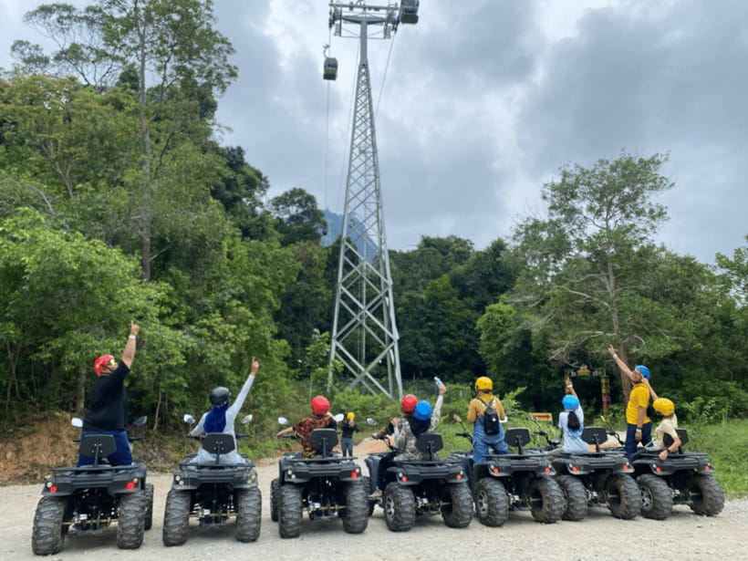Langkawi: Sky ATV Ride at Mountain Manchinchang - Riding from the rainforest toward SkyCab