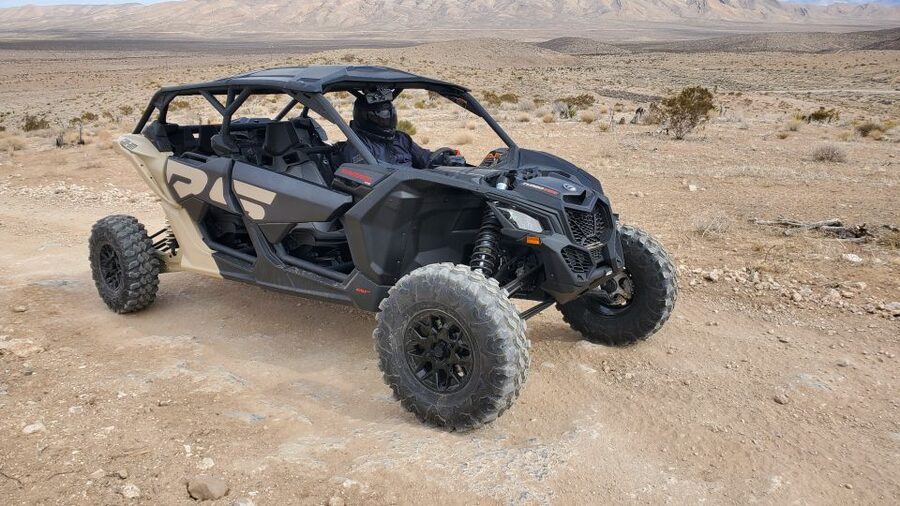 Las Vegas: Off-Road UTV Experience at Adrenaline Mountain - Getting set up with a Can-Am UTV