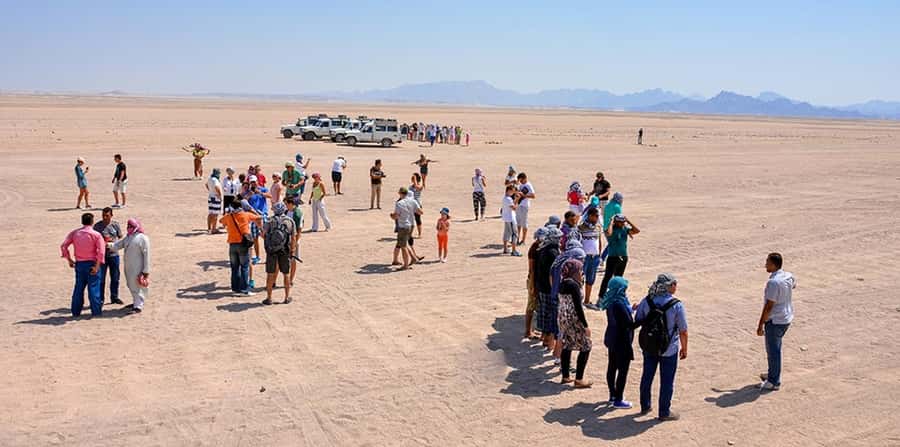 Makadi Bay: Mega Tour Jeep, ATV, Buggy, Camel, Dinner & Show - Sahara Park after dark