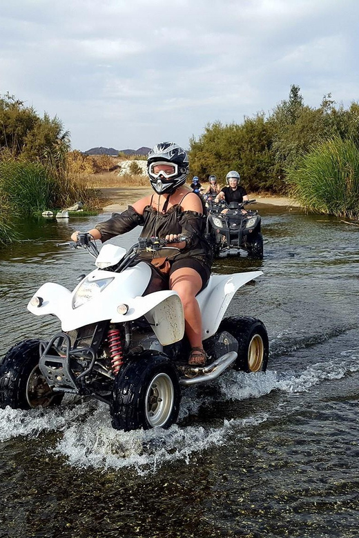 Malaga: Land and River Guided Quad Tour 1-Hour (2-Persons) - From paved paths to Guadalhorce trails
