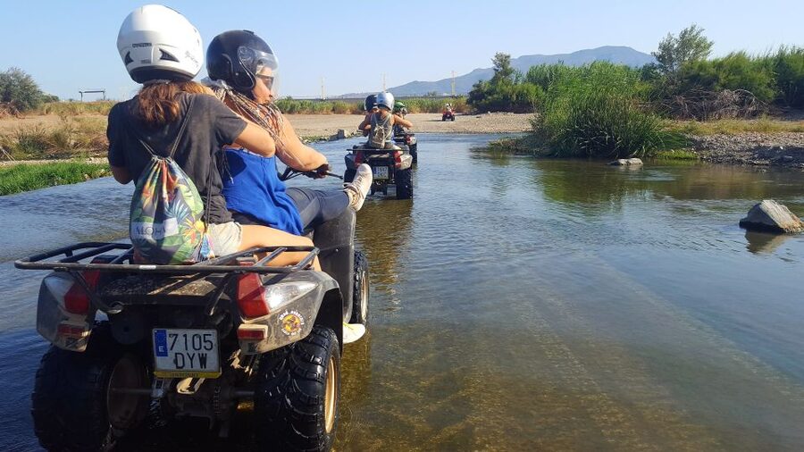 Málaga: Off-Road 2-Seater Quad Tour through Land and River - Dirt tracks, farm fields and animals near the Guadalhorce