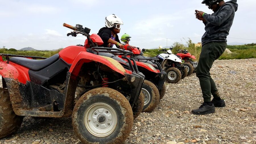 Málaga: Off-Road 2-Seater Quad Tour through Land and River - Sandy dunes and the airport plane-spotting stop
