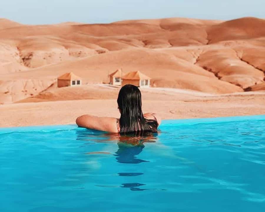 Marrakech Adventure: Agafay Desert Quad, Camel, Lunch - The camel ride, blue scarf, and nomad-style photos