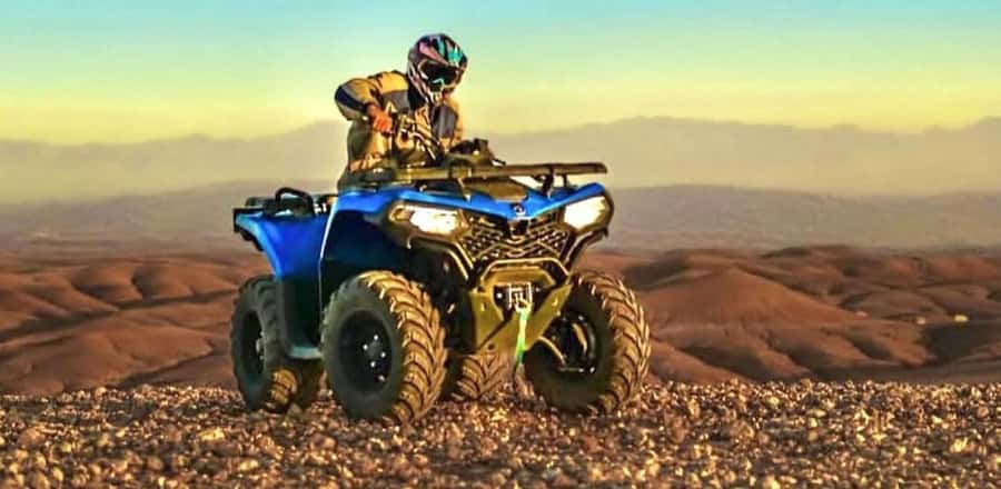 Marrakech: Agafay Desert Camel, Quad Bike & Dinner Show - A short camel ride at sunset