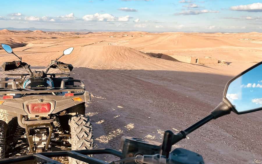 Marrakech: Agafay Desert Quad Bike Tour with Moroccan Tea - Getting ready for the quad ride
