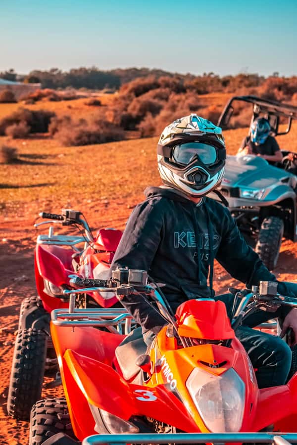 Marrakech: Agafay Desert Quad Bike with Camels & Dinner Show - Moroccan dinner beside the campfire