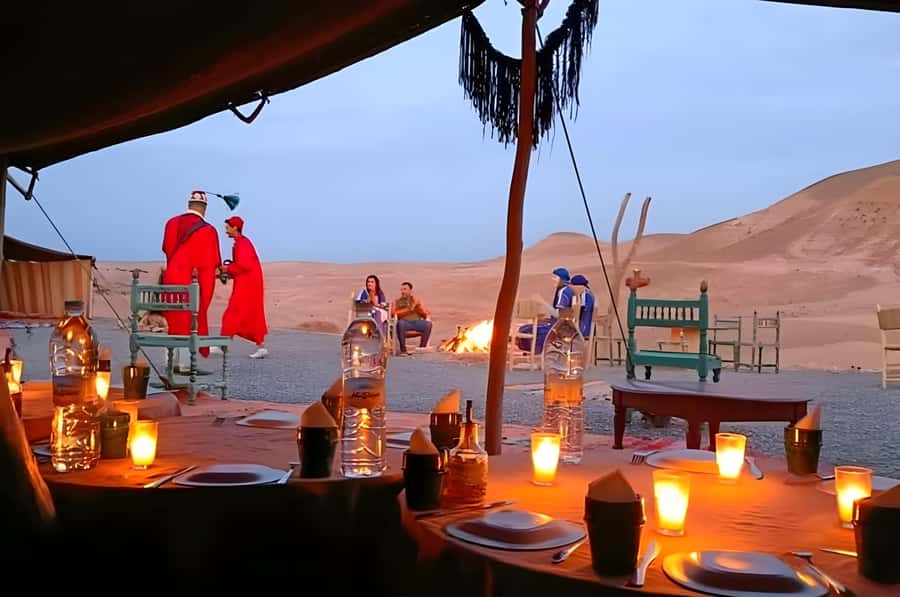 Marrakech: Agafay Desert Quad Biking, Camel Ride Fire Show - Sunset views and a 20-minute camel ride