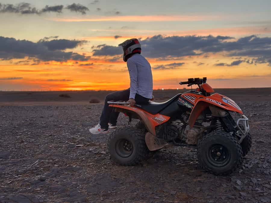 Marrakech: Desert and Palm Grove Sunset Quad Tour with Tea - Quick points to know