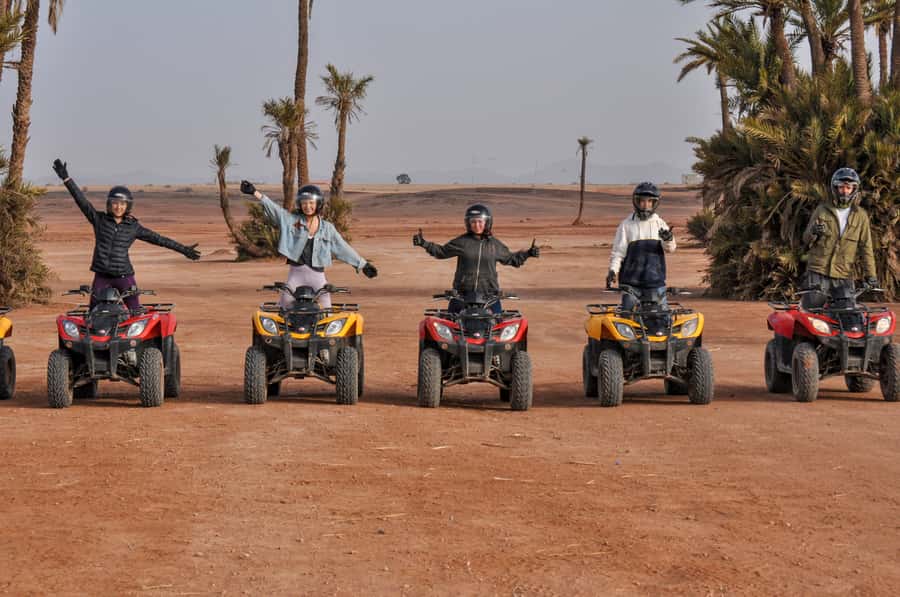Marrakech:excursion quad in Oasis palm & jbilat desert,tea - Families, teenagers, and first-time riders