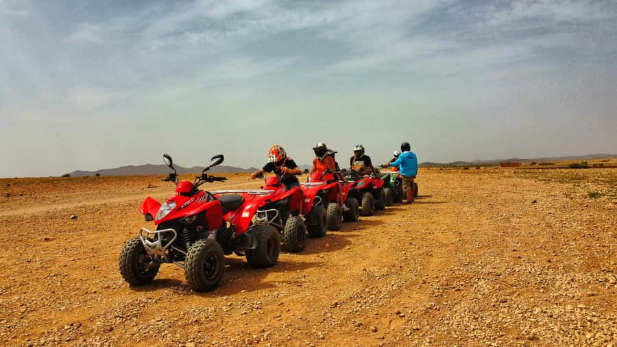 Marrakech: Palmeraie Guided Quad Biking Tour with Tea - The Moroccan tea break with bread, honey, and olives