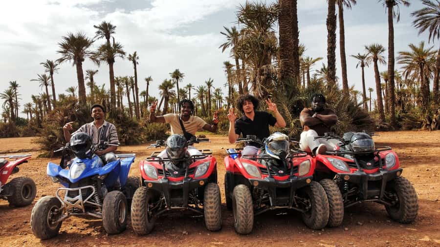 Marrakech: Palmeraie Guided Quad Biking Tour with Tea - From your riad to the palm groves