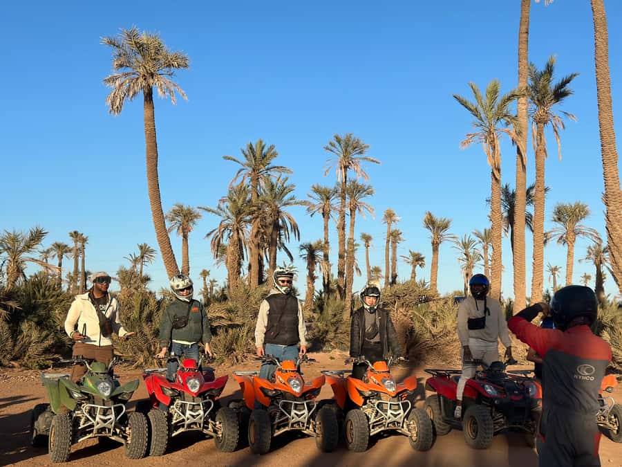 Marrakech: quad Adventure at the Dunes of the palmery desert - Getting comfortable on the quad