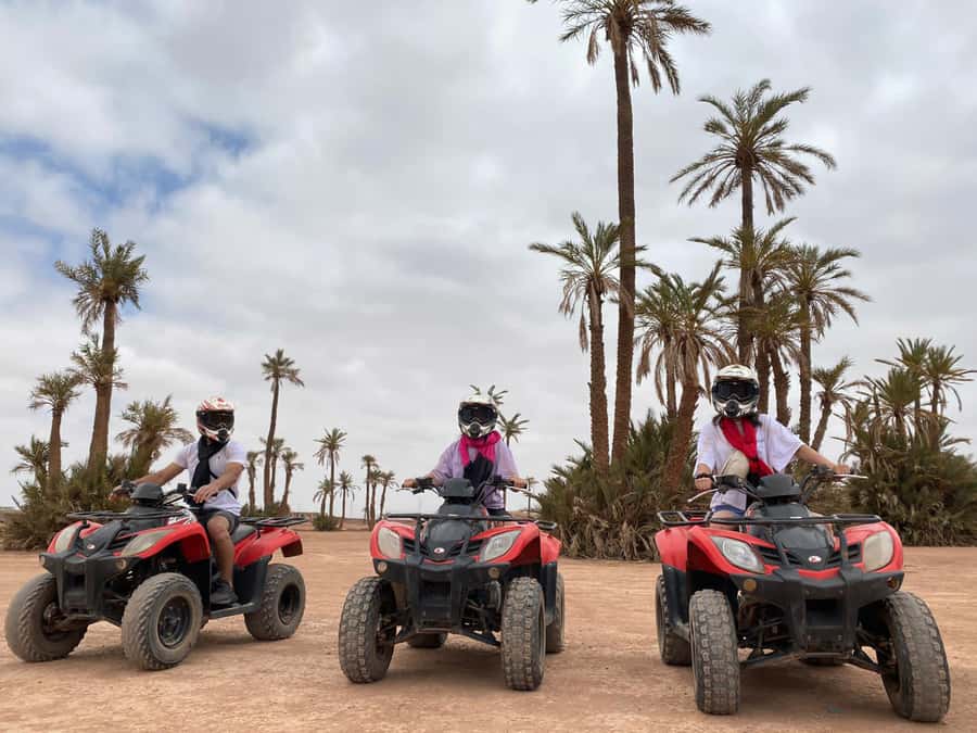 Marrakech: Quad Bike and Camel Ride Tour - Safety briefing before the quad ride