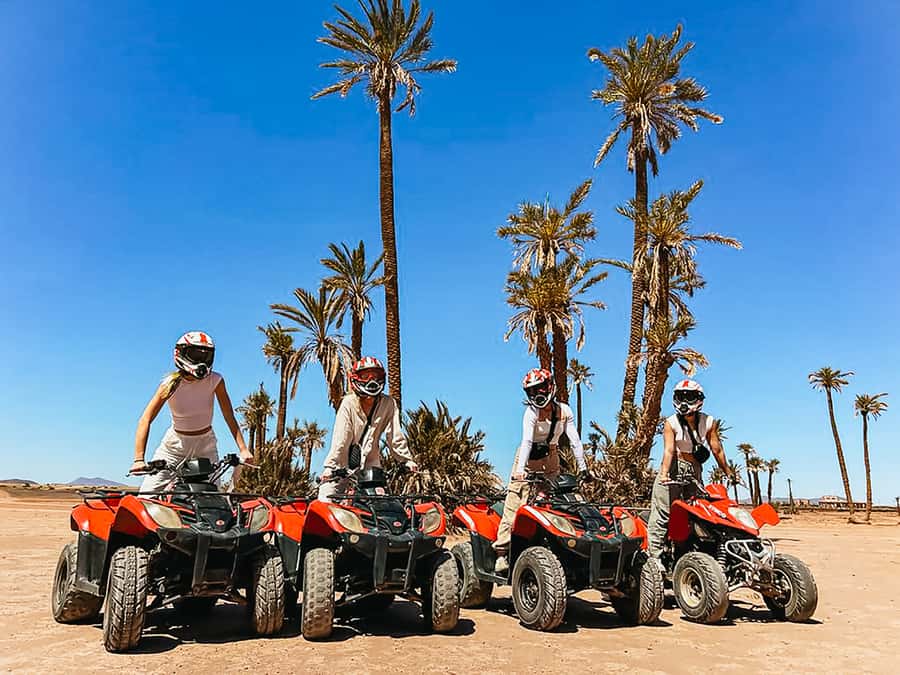 Marrakech: Quad Bike Tour to Palm Oasis and Jbilat Desert - A ten-minute lesson before the first ride