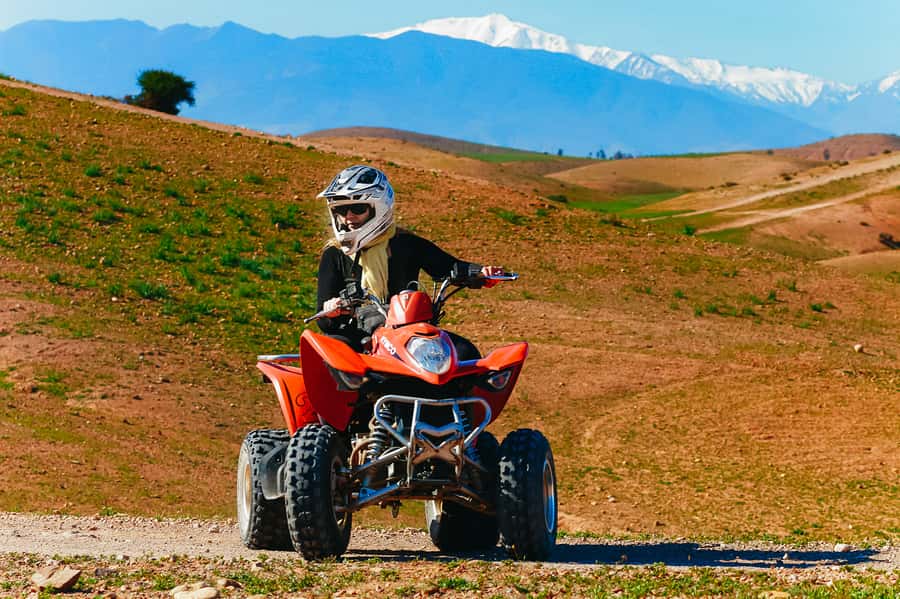 Marrakech: Quad Bike Tour to Palm Oasis and Jbilat Desert - Two hours across rocky tracks and palm groves