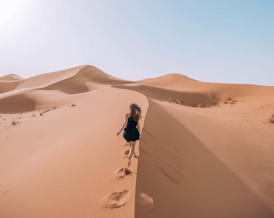 Marrakech to Fes: Quad, Dinner, Camel, 3-Day Desert Tour - Camel riding, sandboarding, and sunset at Erg Chebbi