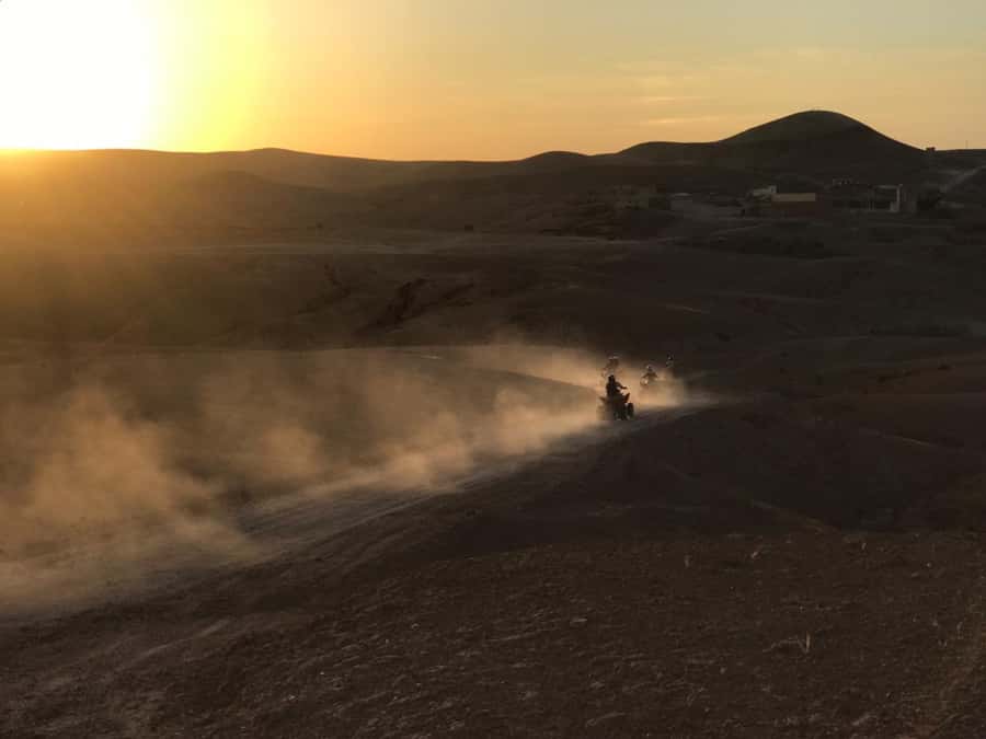 Marrakesh: Agafay Desert Quad & Camel Tour with Dinner - Quad biking across desert tracks and hills