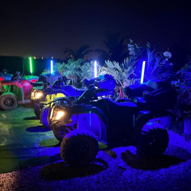 Miami Park Entrance Glow in the Dark ATV Riding Experience - Following the headlights into the fields