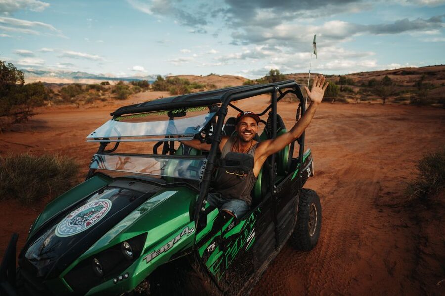 Moab: Hell's Revenge UTV 4x4 Guided Adventure - Colorado River and La Sal Mountain views