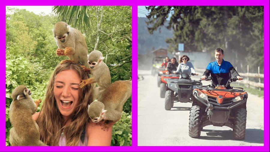 Monkey Encounter + ATV Riding Adventure – Puerto Plata - Meeting squirrel monkeys at Monkeyland