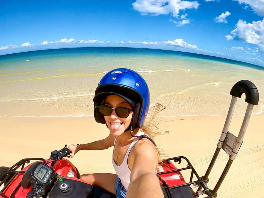 Moreton Island: Tangalooma ATV Quad Bike & Dolphin Feeding - The 45-minute ATV ride through sand and bushland
