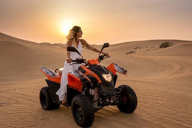 Morning Desert Safari with Quad Bike, Camel Ride & Sandboarding - The main event: 35 to 45 minutes of dune bashing
