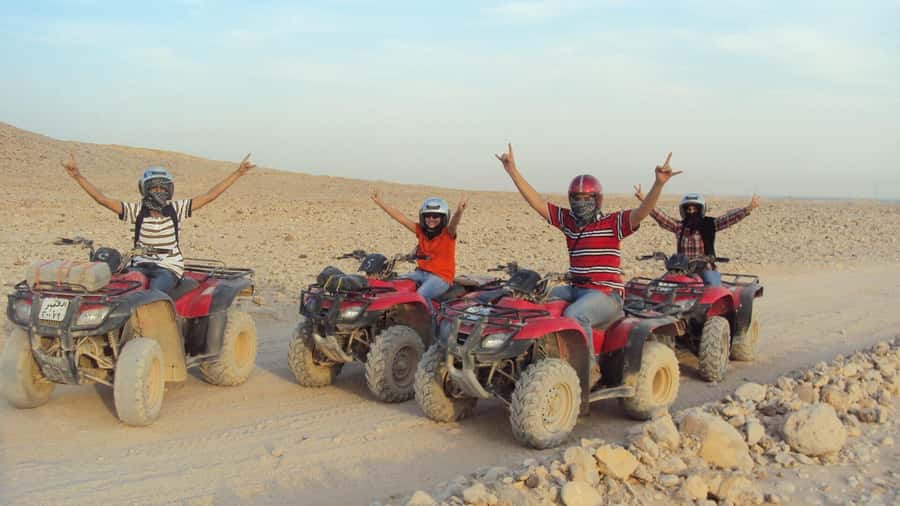 Morning Trip: Desert Safari Riding a Speed Quad Bike, Pickup - From Hurghada hotels to the quad station