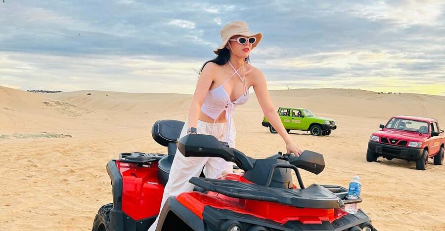 Mui Ne special: Quad Bike ATV drive by yourself+ Jeep &Guide - Red Sand Dunes, where the day ends well