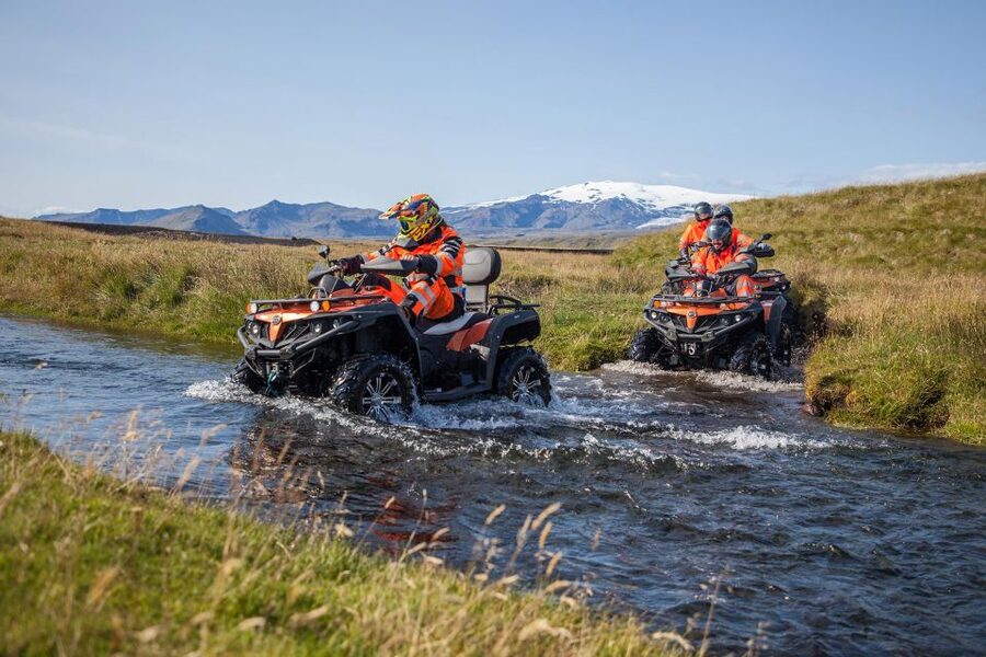 Mýrdalsjökull: South Coast ATV Quad Bike Safari - Fields, streams, and the route into the valley