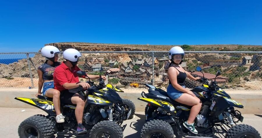 North Malta: Quad Bike Tour with Scenic Land, Sea & Swimming - Mellieha Bay and the Red Tower