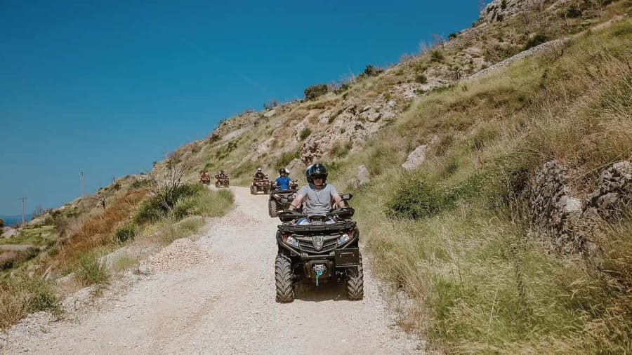 Omiš/Split Expedition: 65 km Quad Tour to Hidden Waterfalls - Ending above Vruja Bay