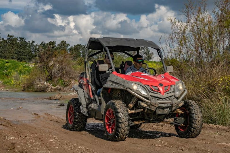 Paphos: 4x4 ATV & Buggy Safari Tour to Aphrodite's Rock - A drink break at Mandria beach bar