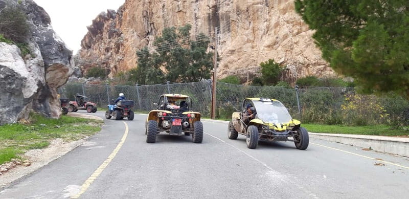 Paphos: Beach and Mountain Buggy Safari - Pickup, language, and group size