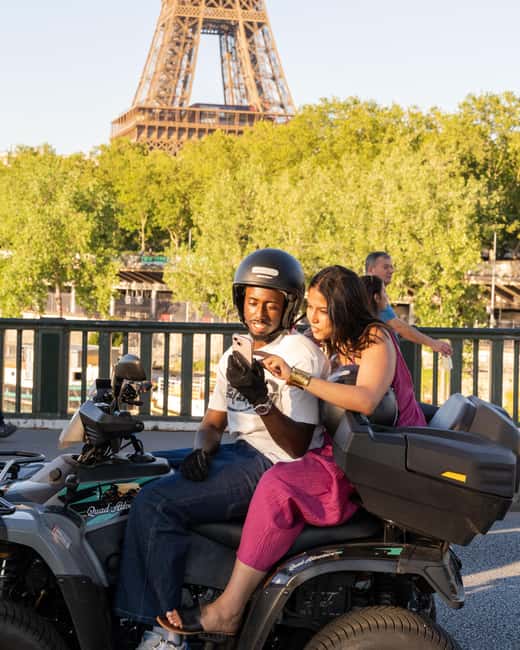 Paris: City Highlights Guided Quad Tour - Riding toward the Eiffel Tower