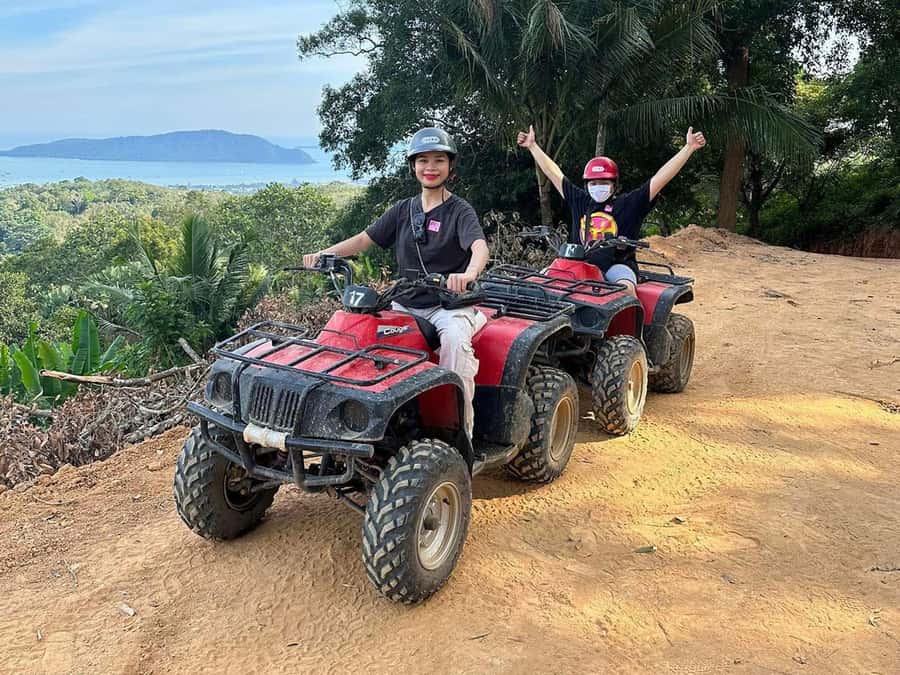 Phuket: ATV and Zipline Panoramic Adventure - Riding through rubber plantations and jungle tracks