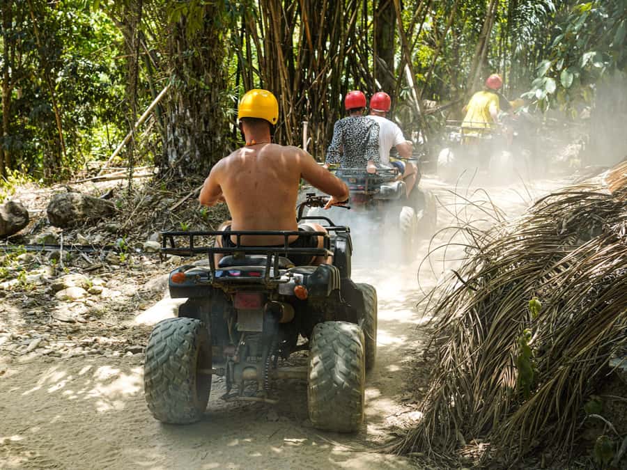 Phuket: ATV Experience and Zipline Combinaton Trip - ATV riding through the Big Buddha rainforest