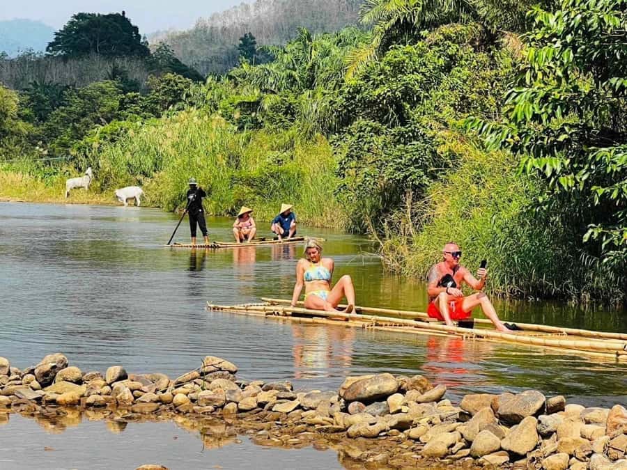 Phuket: Bamboo Rafting 5KM + ATV 30MIN with Adv Raft Option - Suwankuha Temple and the Monkey Cave