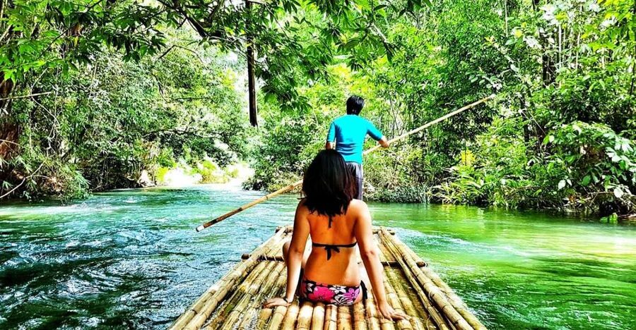 Phuket: Bamboo Rafting, Monkey Cave, and ATV Option - Bamboo rafting through quiet waterways