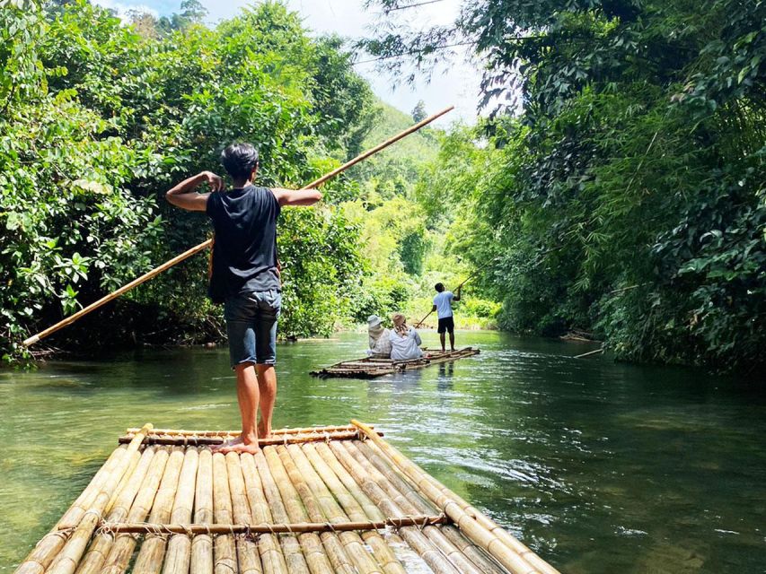 Phuket: Bamboo Rafting, Monkey Cave, and ATV Option - Walking to the waterfall