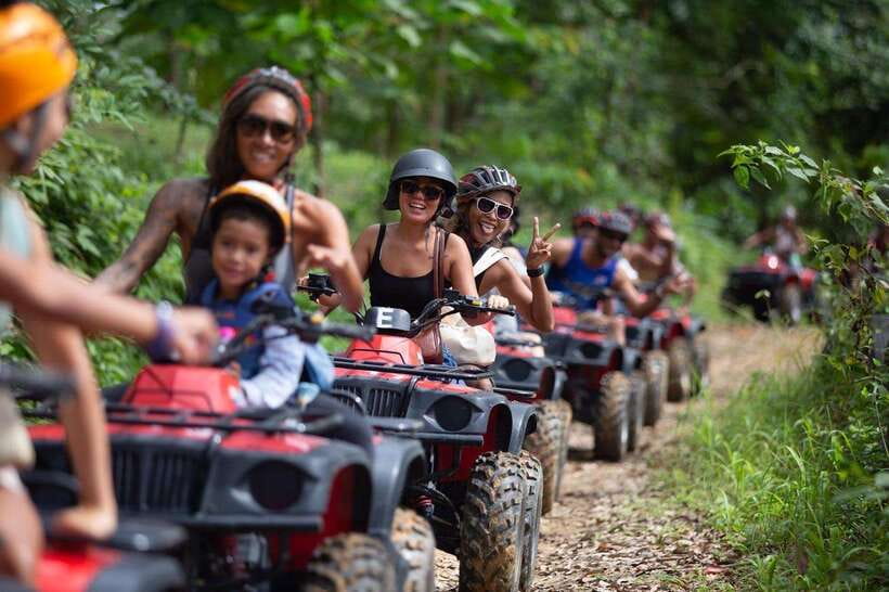 Phuket: Big Buddha Viewpoint ATV Tour and Zipline Adventure - ATV through Phuket’s rubber jungle