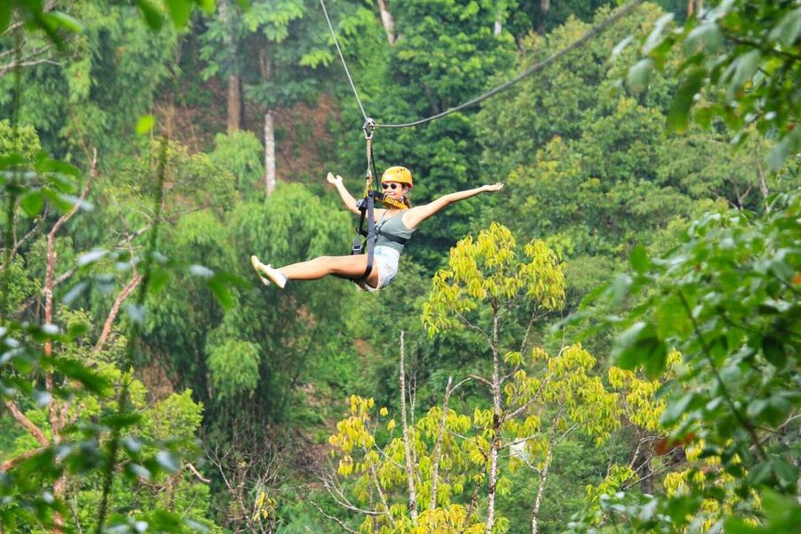 Phuket Paradise Adventure: Zipline, ATV Adventure - Taking to the zipline above Phuket