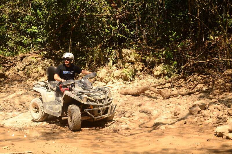 Playa del Carmen: ATV Xtreme & Zipline Experience - The 70-foot zip line over the trees