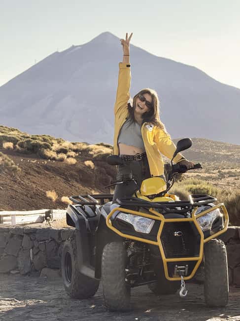 Puerto de la Cruz: Quad Tour to Teide at Sunset with Snack & Photos - The long descent is part of the attraction